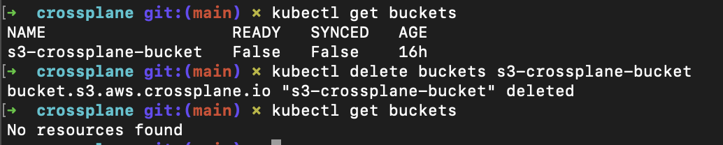 "Deleting a Bucket objects via kubectl"